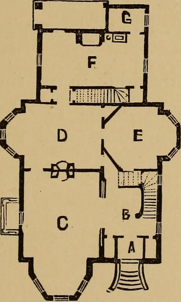 An illustration from Hobbs's architecture: containing designs and ground plans for villas, cottages and other edifices, both suburban and rural, adapted to the United States. With rules for criticism, and introduction, 1876, leaf 40