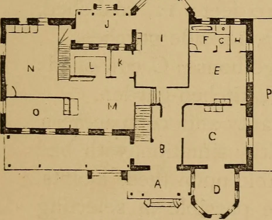An illustration from Hobbs's architecture: containing designs and ground plans for villas, cottages and other edifices, both suburban and rural, adapted to the United States. With rules for criticism, and introduction, 1876, leaf 54