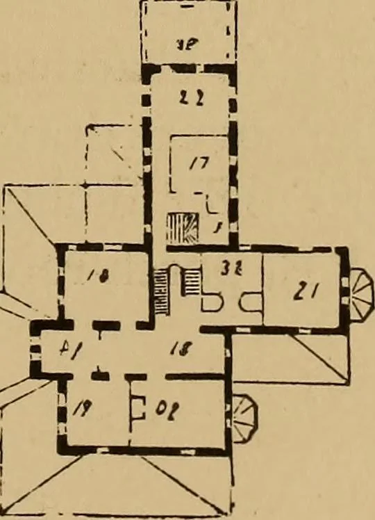 An illustration from Hobbs's architecture: containing designs and ground plans for villas, cottages and other edifices, both suburban and rural, adapted to the United States. With rules for criticism, and introduction, 1876, leaf 60