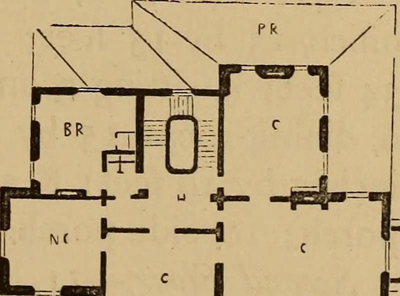 An illustration from Hobbs's architecture: containing designs and ground plans for villas, cottages and other edifices, both suburban and rural, adapted to the United States. With rules for criticism, and introduction, 1876, leaf 62