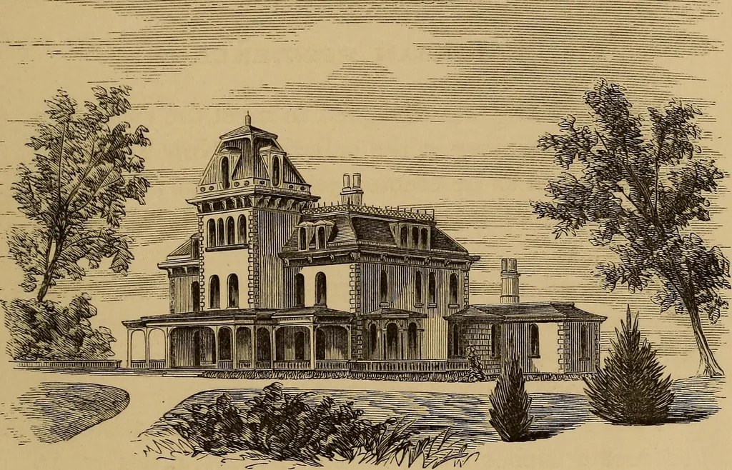 An illustration from Hobbs's architecture: containing designs and ground plans for villas, cottages and other edifices, both suburban and rural, adapted to the United States. With rules for criticism, and introduction, 1876, leaf 66