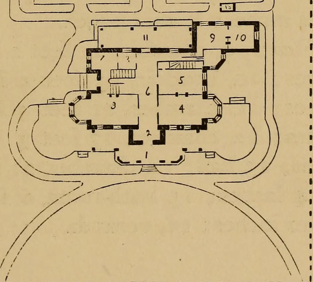 An illustration from Hobbs's architecture: containing designs and ground plans for villas, cottages and other edifices, both suburban and rural, adapted to the United States. With rules for criticism, and introduction, 1876, leaf 66