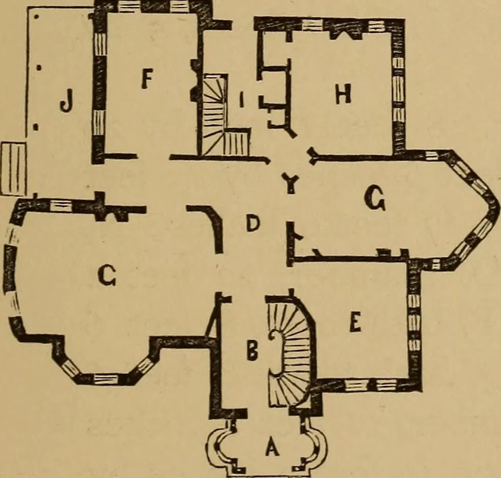 An illustration from Hobbs's architecture: containing designs and ground plans for villas, cottages and other edifices, both suburban and rural, adapted to the United States. With rules for criticism, and introduction, 1876, leaf 72