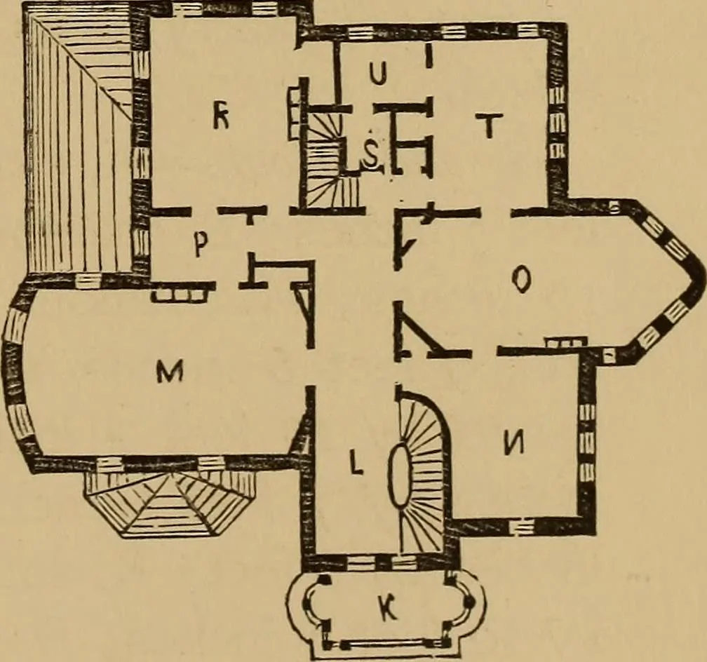 An illustration from Hobbs's architecture: containing designs and ground plans for villas, cottages and other edifices, both suburban and rural, adapted to the United States. With rules for criticism, and introduction, 1876, leaf 72
