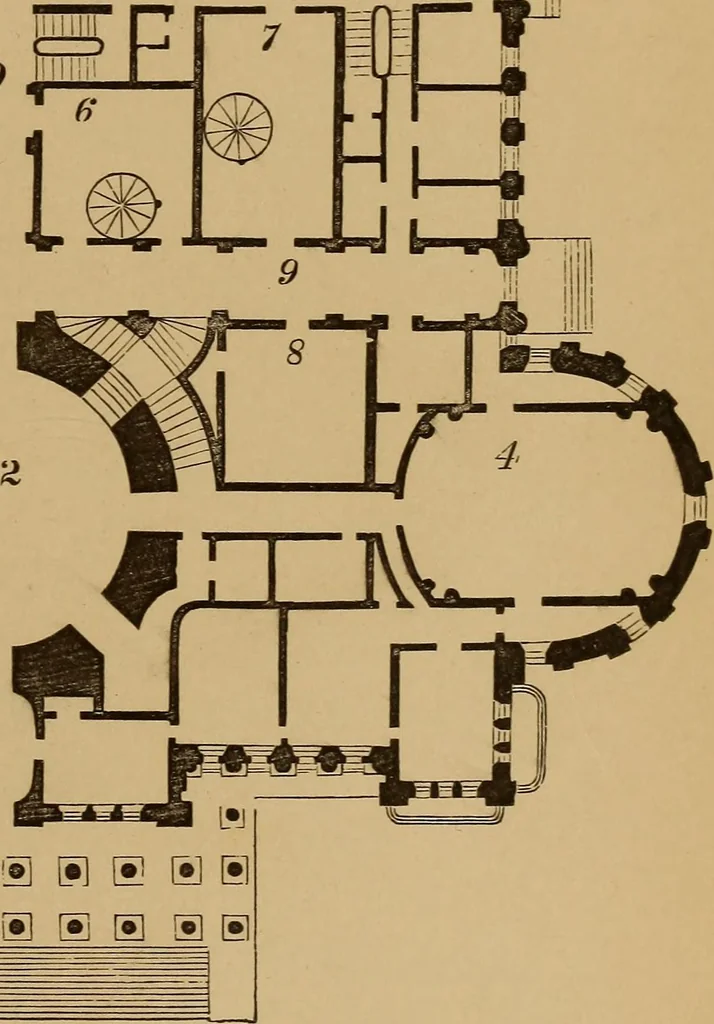 An illustration from Hobbs's architecture: containing designs and ground plans for villas, cottages and other edifices, both suburban and rural, adapted to the United States. With rules for criticism, and introduction, 1876, leaf 8