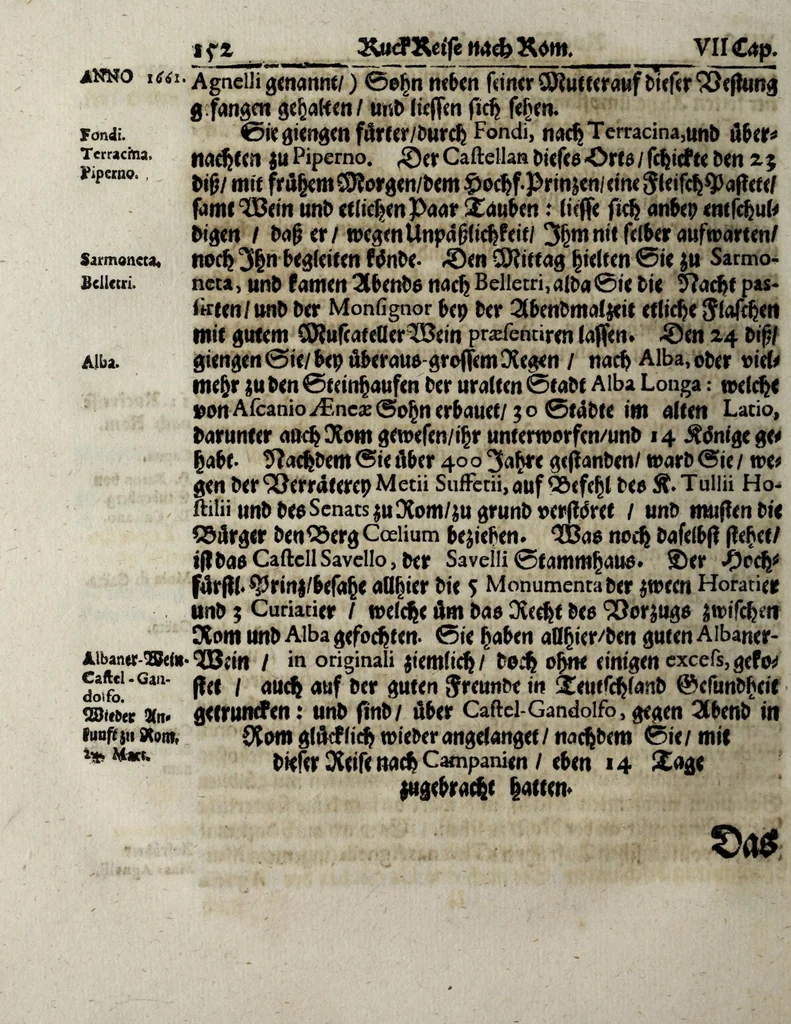 An illustration from Hochfürstlicher brandenburgischer Vlysses, oder, Verlauf der Länderreise : welche der durchleuchtigste Fürst und Herr Herr Christian Ernst, Marggraf zu Brandenburg ... durch Teutschland, Frankreich, Italien und die Niderlande, auch nach den spanischen Frontieren hochlöblichst verrichtet, 1668, leaf 188