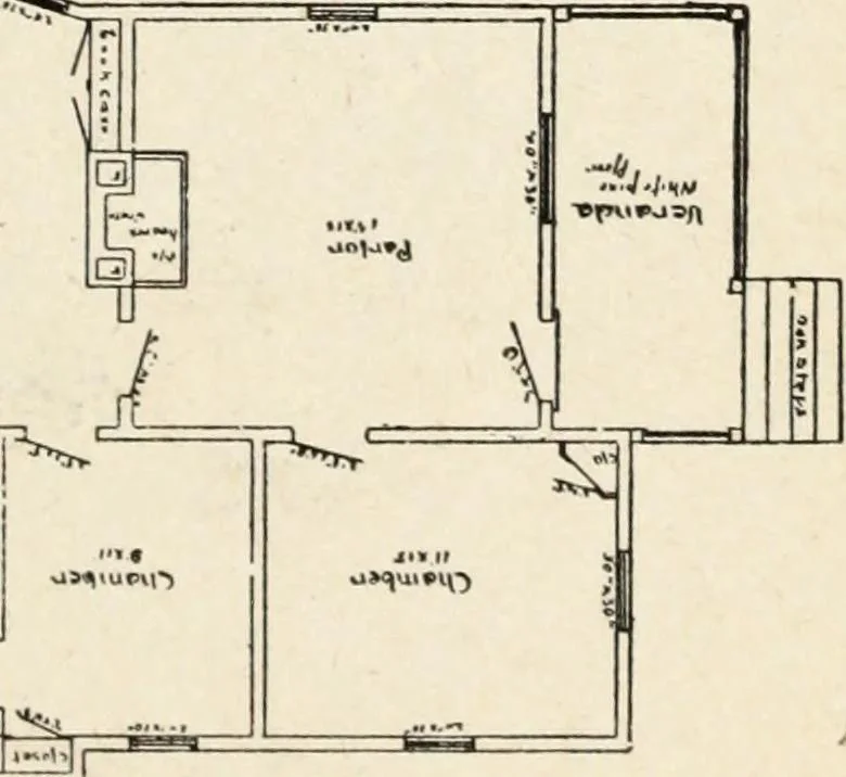 An illustration from Hodgson's low cost American homes; perspective views and floor plans of one hundred low and medium priced houses, 1905, leaf 146