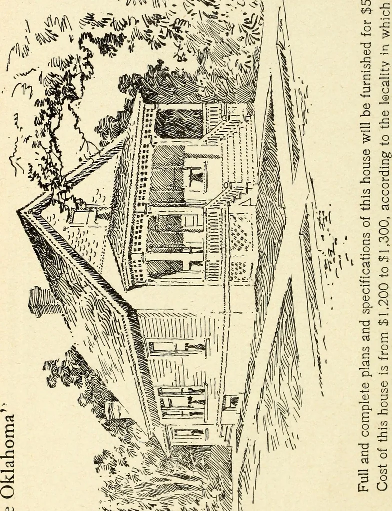 An illustration from Hodgson's low cost American homes; perspective views and floor plans of one hundred low and medium priced houses, 1905, leaf 155