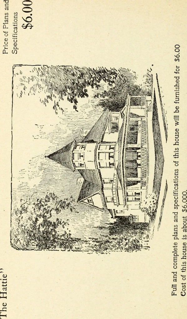 An illustration from Hodgson's low cost American homes; perspective views and floor plans of one hundred low and medium priced houses, 1905, leaf 175