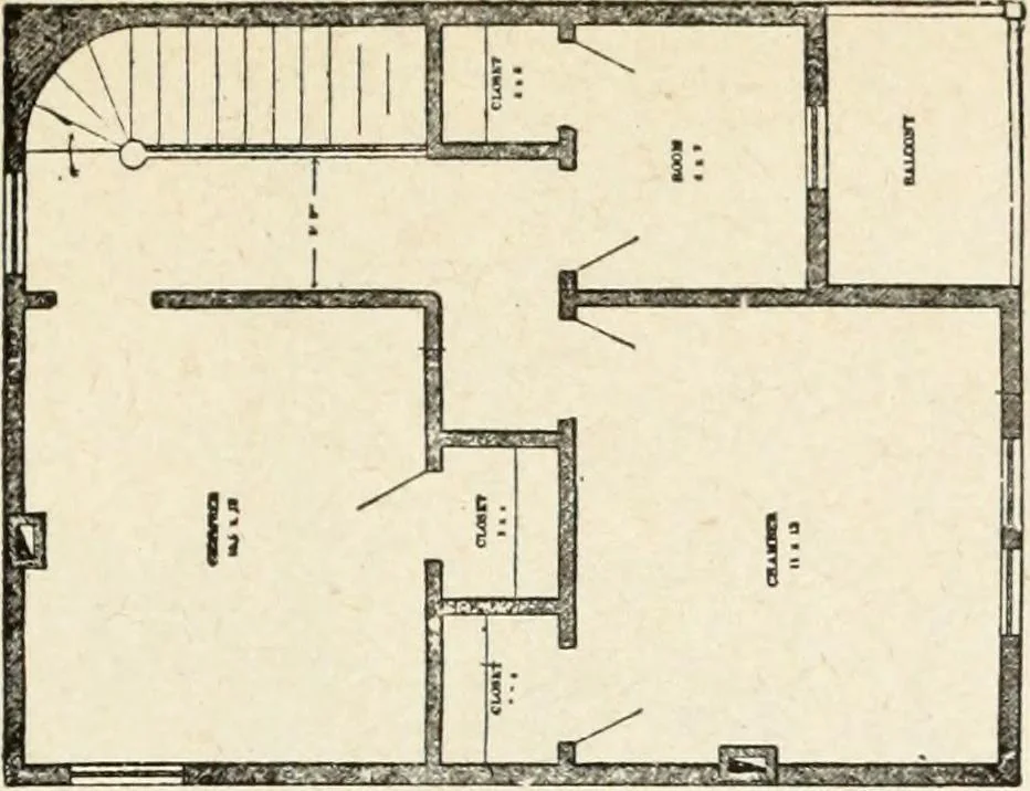 An illustration from Hodgson's low cost American homes; perspective views and floor plans of one hundred low and medium priced houses, 1905, leaf 190