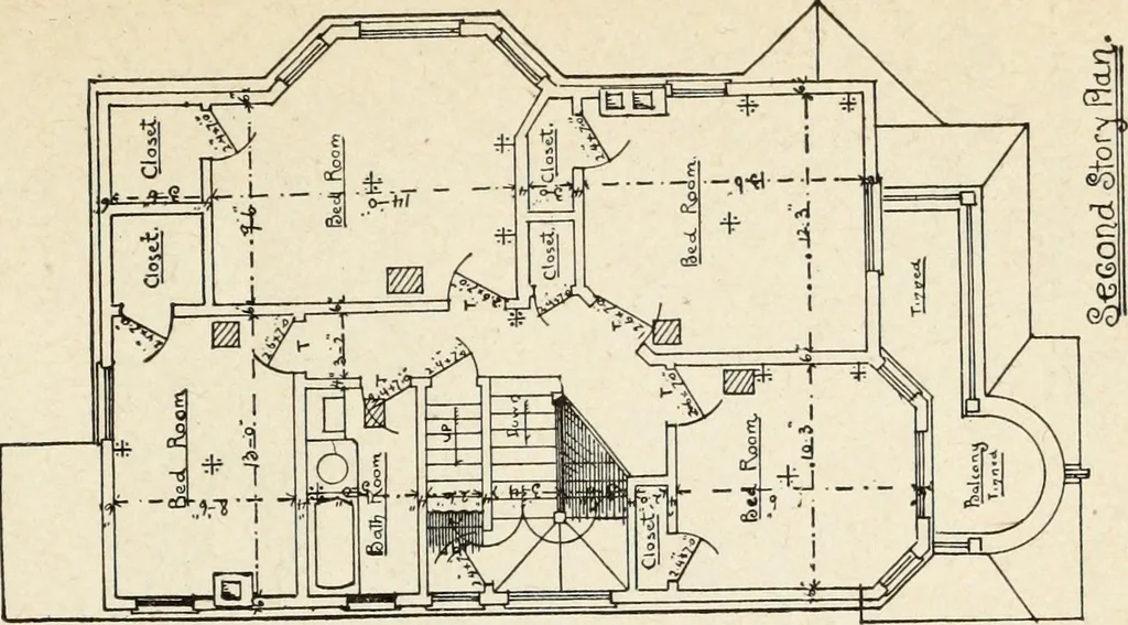An illustration from Hodgson's low cost American homes; perspective views and floor plans of one hundred low and medium priced houses, 1905, leaf 204