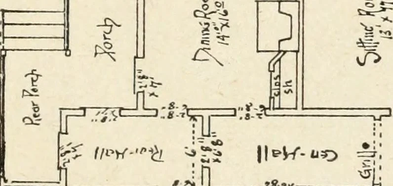 An illustration from Hodgson's low cost American homes; perspective views and floor plans of one hundred low and medium priced houses, 1905, leaf 208