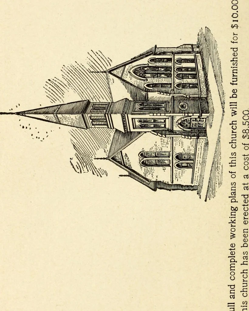 An illustration from Hodgson's low cost American homes; perspective views and floor plans of one hundred low and medium priced houses, 1905, leaf 243