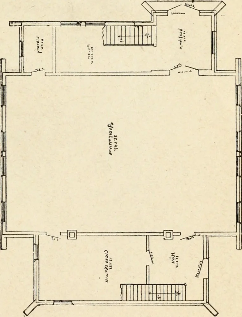 An illustration from Hodgson's low cost American homes; perspective views and floor plans of one hundred low and medium priced houses, 1905, leaf 244