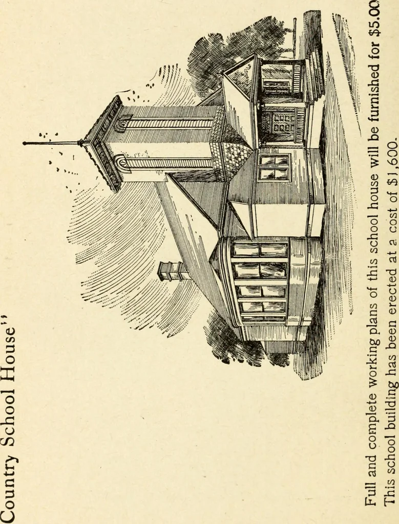An illustration from Hodgson's low cost American homes; perspective views and floor plans of one hundred low and medium priced houses, 1905, leaf 247