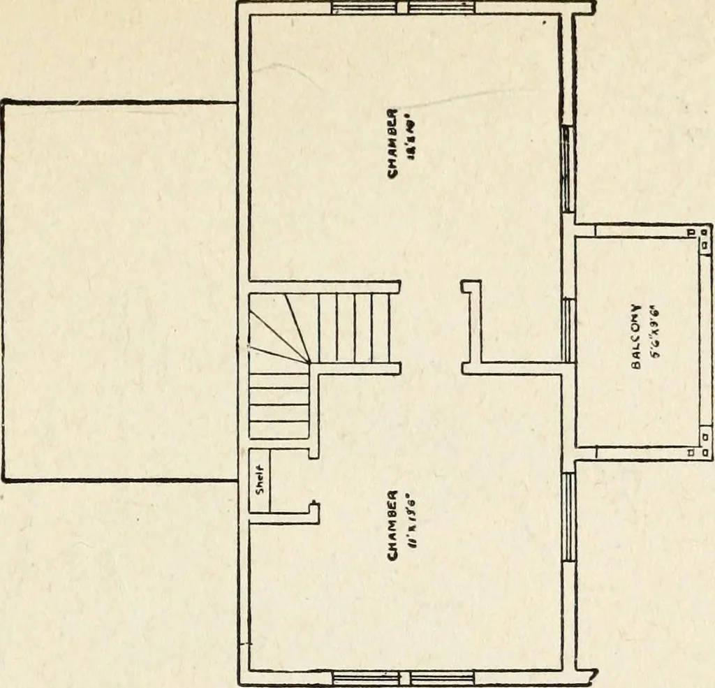 An illustration from Hodgson's low cost American homes; perspective views and floor plans of one hundred low and medium priced houses, 1905, leaf 56