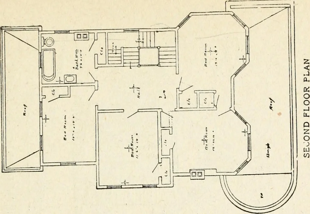 An illustration from Hodgson's low cost American homes; perspective views and floor plans of one hundred low and medium priced houses, 1905, leaf 64