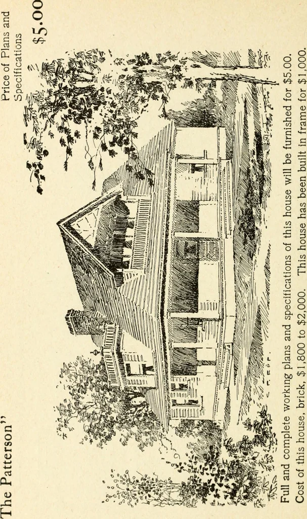An illustration from Hodgson's low cost American homes; perspective views and floor plans of one hundred low and medium priced houses, 1905, leaf 79