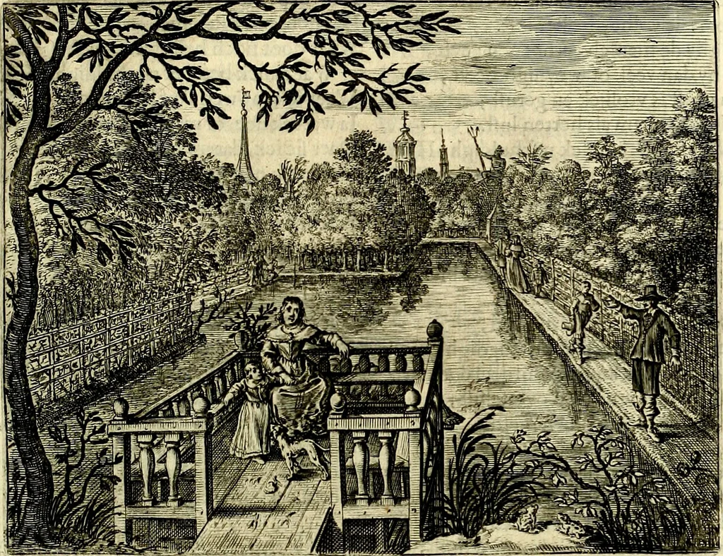 An illustration from Hof-gedachten, dat is, invallen, by gelegentheyt oft op't gesichte van boomen, planten, bloemen, kruyden, en diergelijcke aerdt-gewassen, verweckt, in't Buyten-leven, 1655, leaf 10