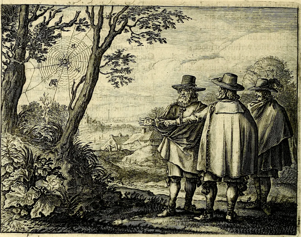 An illustration from Hof-gedachten, dat is, invallen, by gelegentheyt oft op't gesichte van boomen, planten, bloemen, kruyden, en diergelijcke aerdt-gewassen, verweckt, in't Buyten-leven, 1655, leaf 113