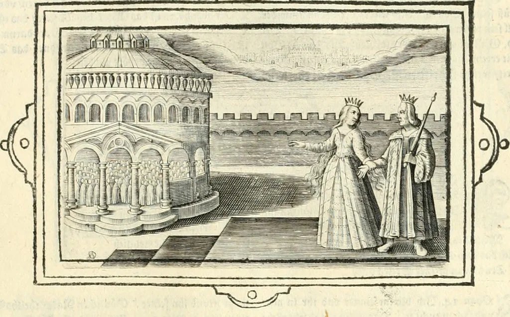 An illustration from Hohe geistreiche Lehren vnd Erklärungen vber die fürnembsten Sprüche dess Hohen Lieds Salomonis von der Liebhabenden Seele : das ist, der Christlichen Kirchen vnd jhrem Gemahl Jesu Christo, 1622, leaf 116