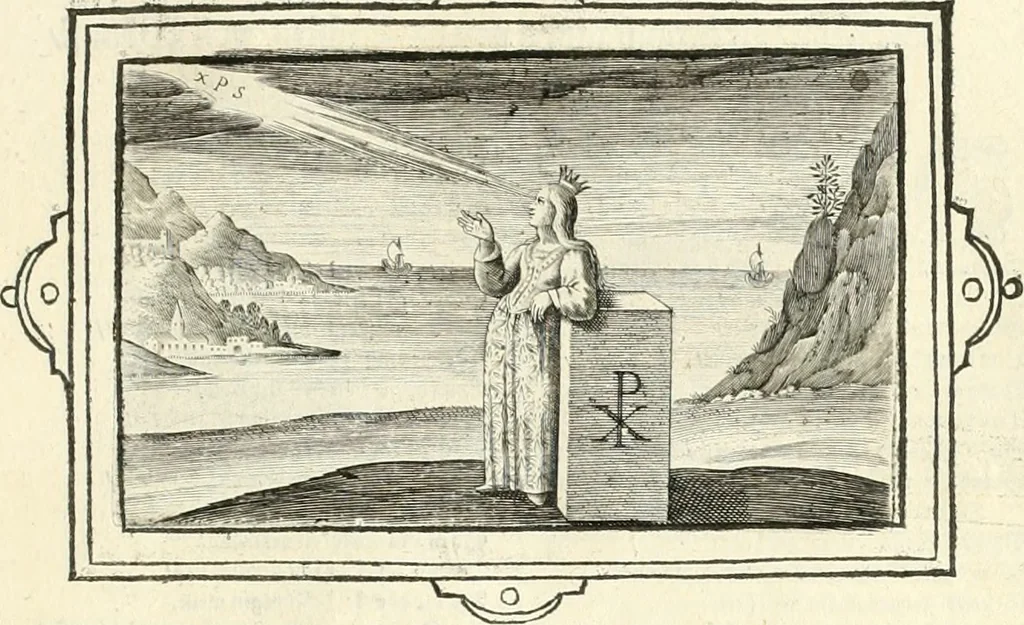 An illustration from Hohe geistreiche Lehren vnd Erklärungen vber die fürnembsten Sprüche dess Hohen Lieds Salomonis von der Liebhabenden Seele : das ist, der Christlichen Kirchen vnd jhrem Gemahl Jesu Christo, 1622, leaf 118