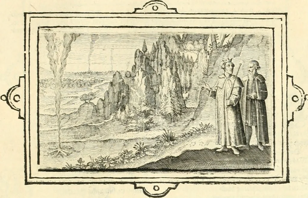 An illustration from Hohe geistreiche Lehren vnd Erklärungen vber die fürnembsten Sprüche dess Hohen Lieds Salomonis von der Liebhabenden Seele : das ist, der Christlichen Kirchen vnd jhrem Gemahl Jesu Christo, 1622, leaf 54