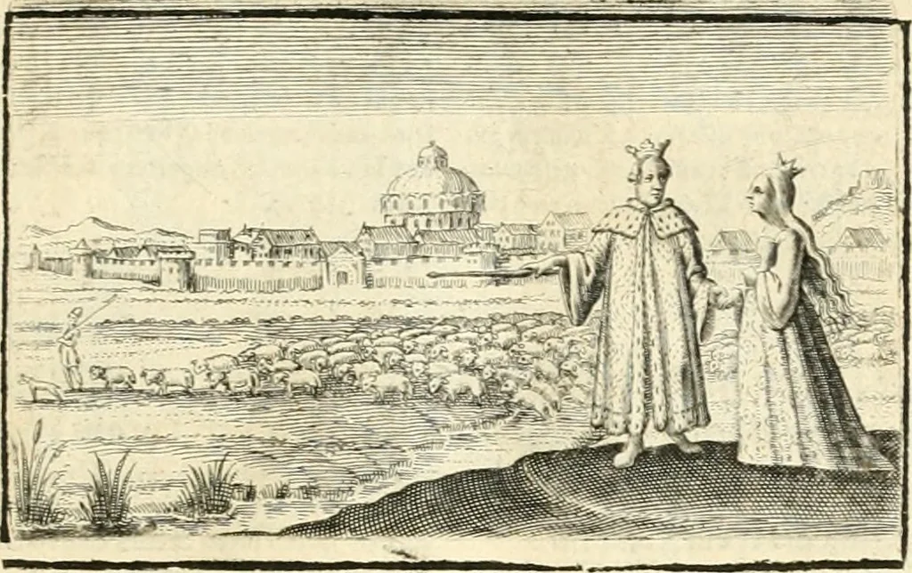 An illustration from Hohe geistreiche Lehren vnd Erklärungen vber die fürnembsten Sprüche dess Hohen Lieds Salomonis von der Liebhabenden Seele : das ist, der Christlichen Kirchen vnd jhrem Gemahl Jesu Christo, 1622, leaf 66