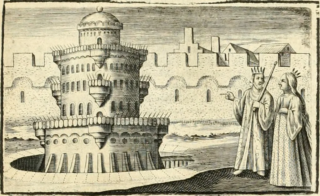 An illustration from Hohe geistreiche Lehren vnd Erklärungen vber die fürnembsten Sprüche dess Hohen Lieds Salomonis von der Liebhabenden Seele : das ist, der Christlichen Kirchen vnd jhrem Gemahl Jesu Christo, 1622, leaf 68