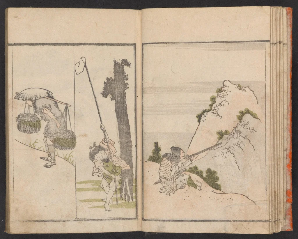 An illustration from Hokkei manga : shohen, 1800, leaf 12