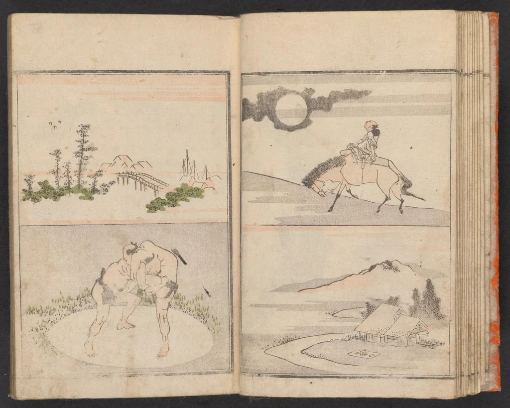 An illustration from Hokkei manga : shohen, 1800, leaf 16