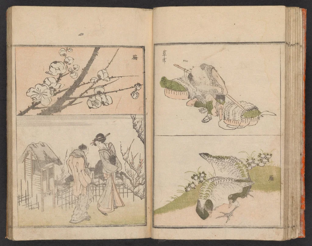 An illustration from Hokkei manga : shohen, 1800, leaf 18