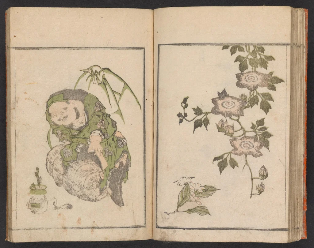 An illustration from Hokkei manga : shohen, 1800, leaf 24