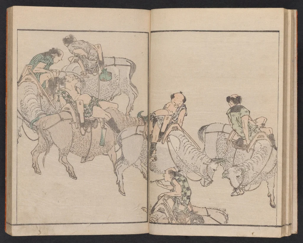 An illustration from Hokusai gafu, 1800, leaf 10