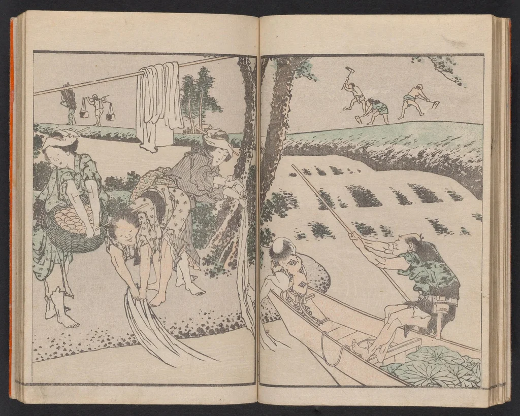 An illustration from Hokusai gafu, 1800, leaf 14