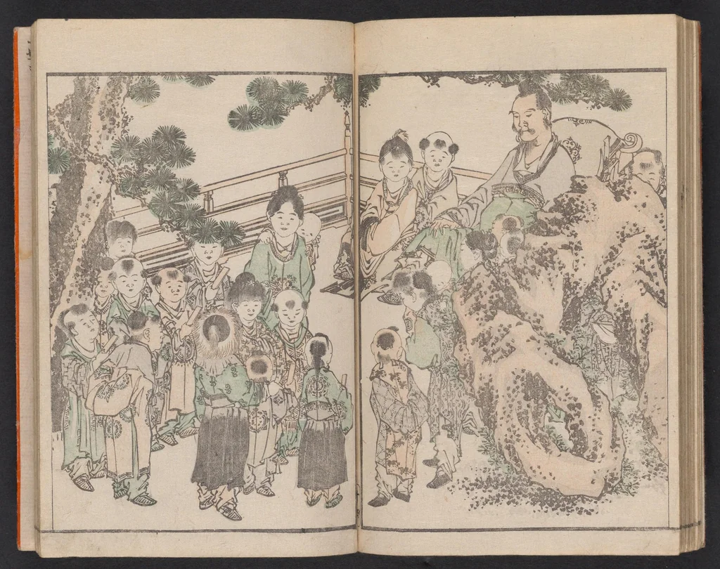 An illustration from Hokusai gafu, 1800, leaf 17