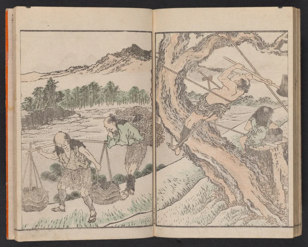 An illustration from Hokusai gafu, 1800, leaf 20