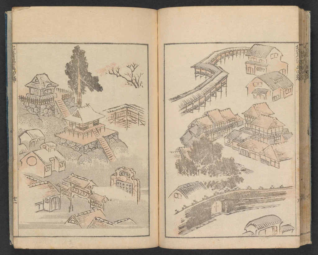 An illustration from Hokusai manga, 1600, leaf 21
