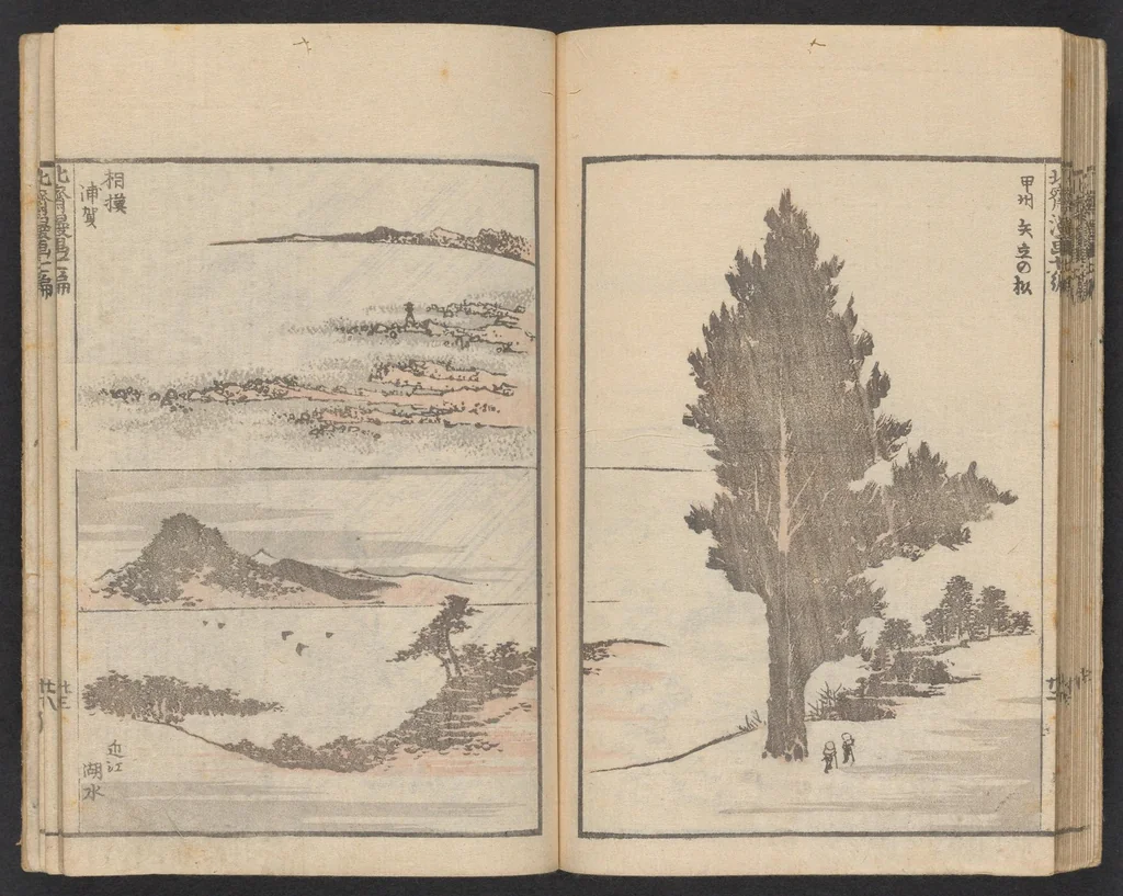 An illustration from Hokusai manga, 1600, leaf 24