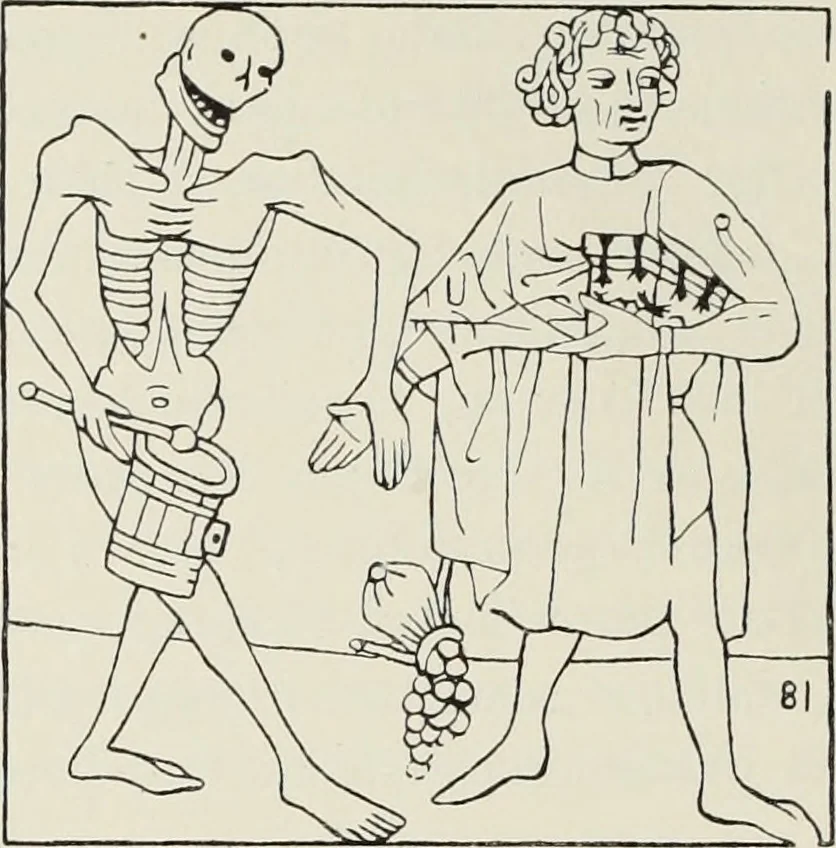 An illustration from Holbeins Totentanz und seine Vorbilder, 1897, leaf 117