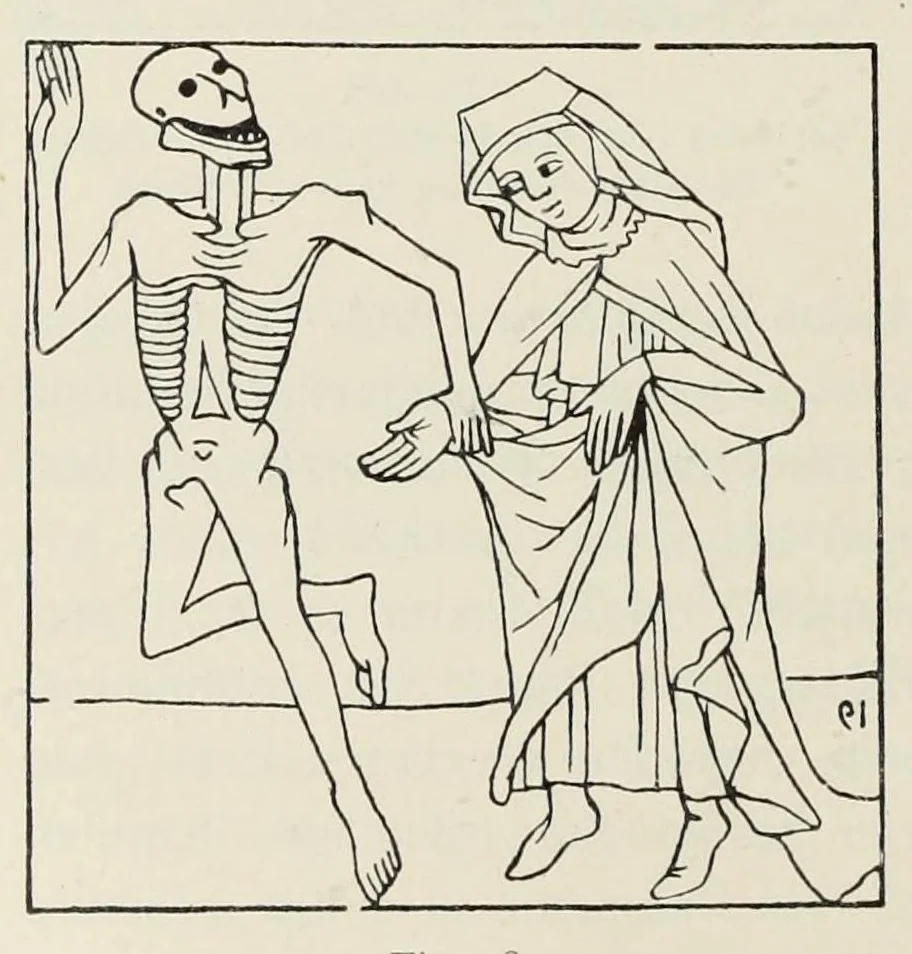 An illustration from Holbeins Totentanz und seine Vorbilder, 1897, leaf 118