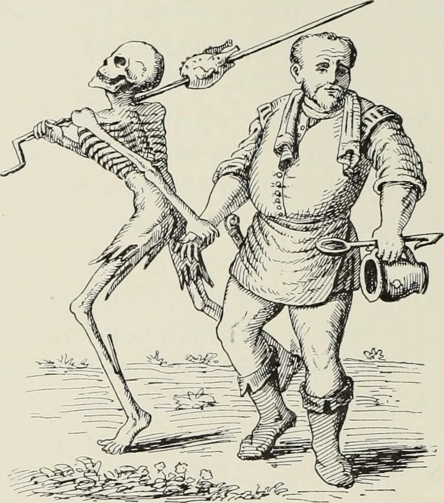 An illustration from Holbeins Totentanz und seine Vorbilder, 1897, leaf 133