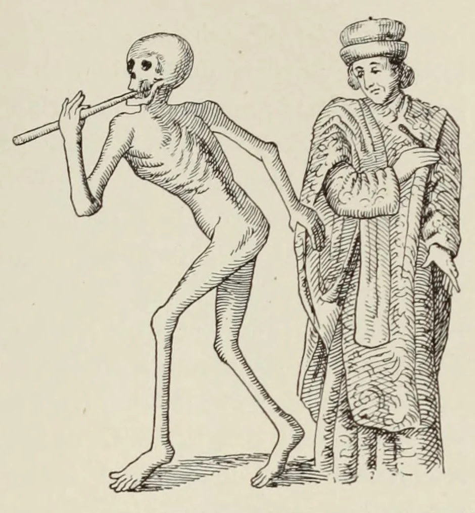 An illustration from Holbeins Totentanz und seine Vorbilder, 1897, leaf 151