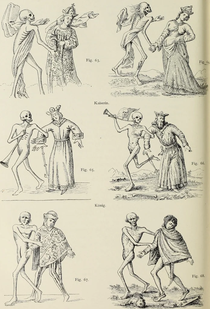 An illustration from Holbeins Totentanz und seine Vorbilder, 1897, leaf 159
