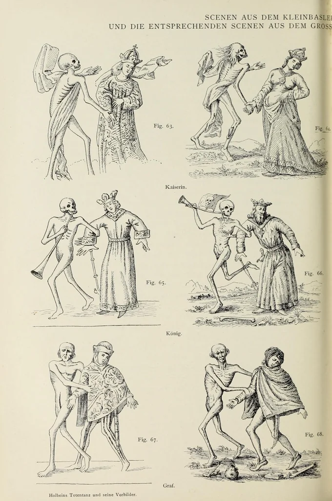 An illustration from Holbeins Totentanz und seine Vorbilder, 1897, leaf 160