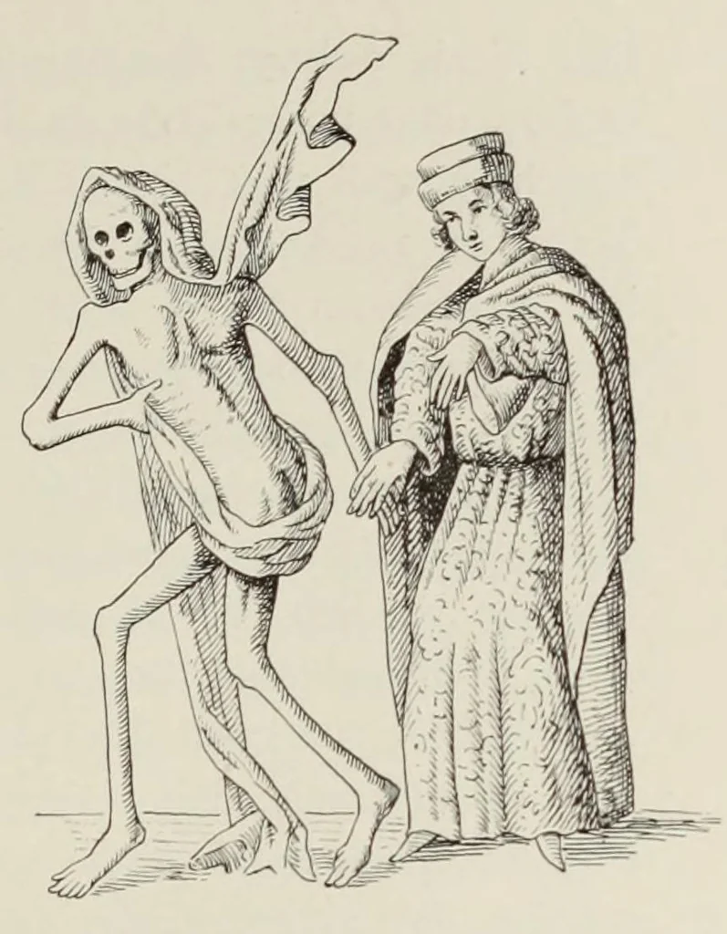 An illustration from Holbeins Totentanz und seine Vorbilder, 1897, leaf 165