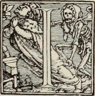 An illustration from Holbeins Totentanz und seine Vorbilder, 1897, leaf 168