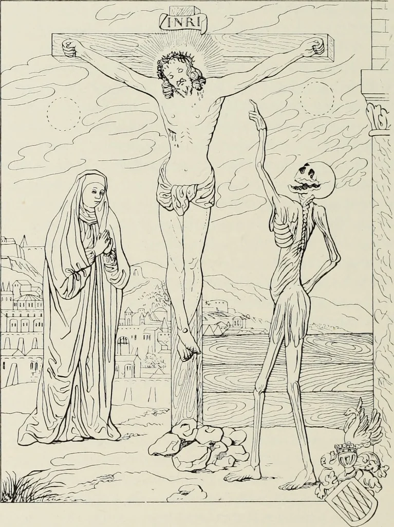 An illustration from Holbeins Totentanz und seine Vorbilder, 1897, leaf 173