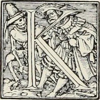 An illustration from Holbeins Totentanz und seine Vorbilder, 1897, leaf 189