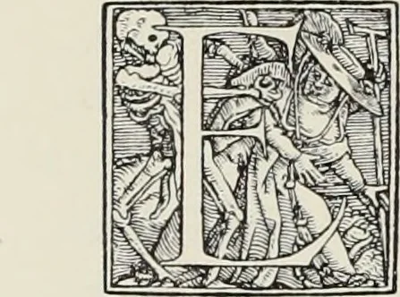 An illustration from Holbeins Totentanz und seine Vorbilder, 1897, leaf 195